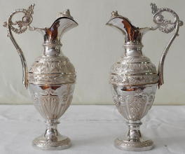 French antique solid silver Baroque Chapel Set